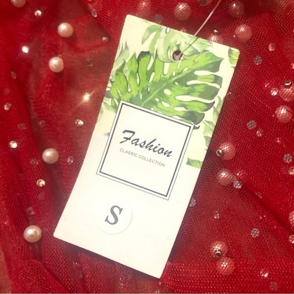 Beads & Rhinestone Sheer Mesh Long Maxi Dress, Women’s Size Small “…Party - Picture 4 of 11